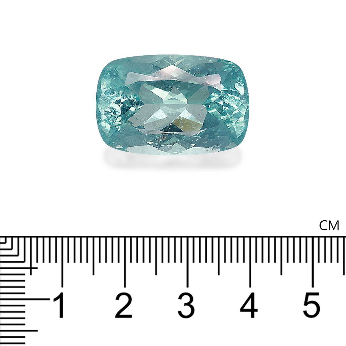 sky blue aquamarine, 30.75ct cushion cut — view 4