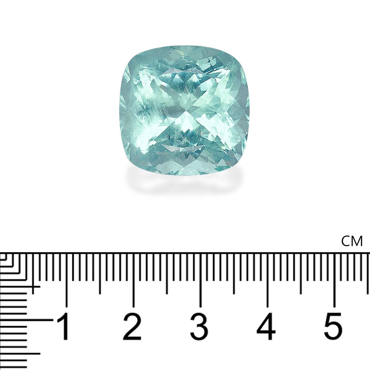 sky blue aquamarine, 29.98ct cushion cut — view 4