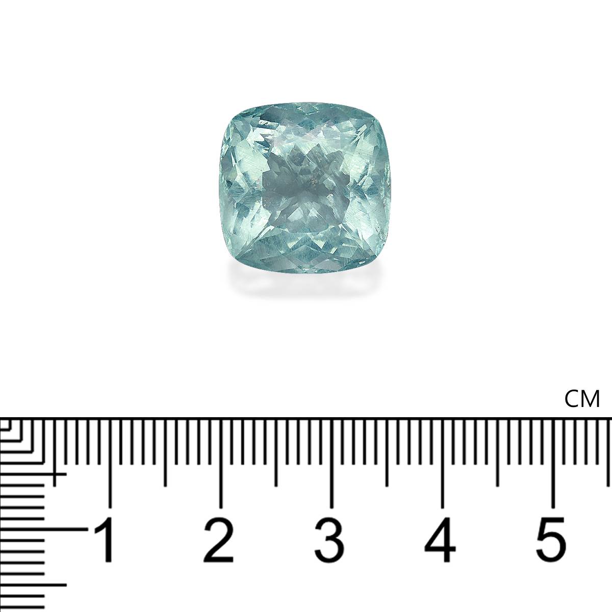 seafoam green aquamarine, 17.03ct cushion cut — view 4