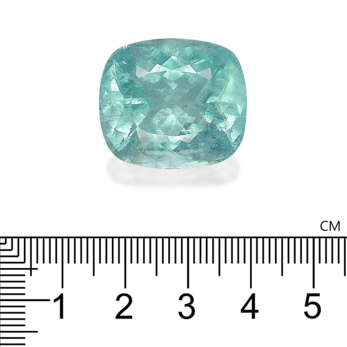sky blue aquamarine, 46.05ct cushion cut — view 4