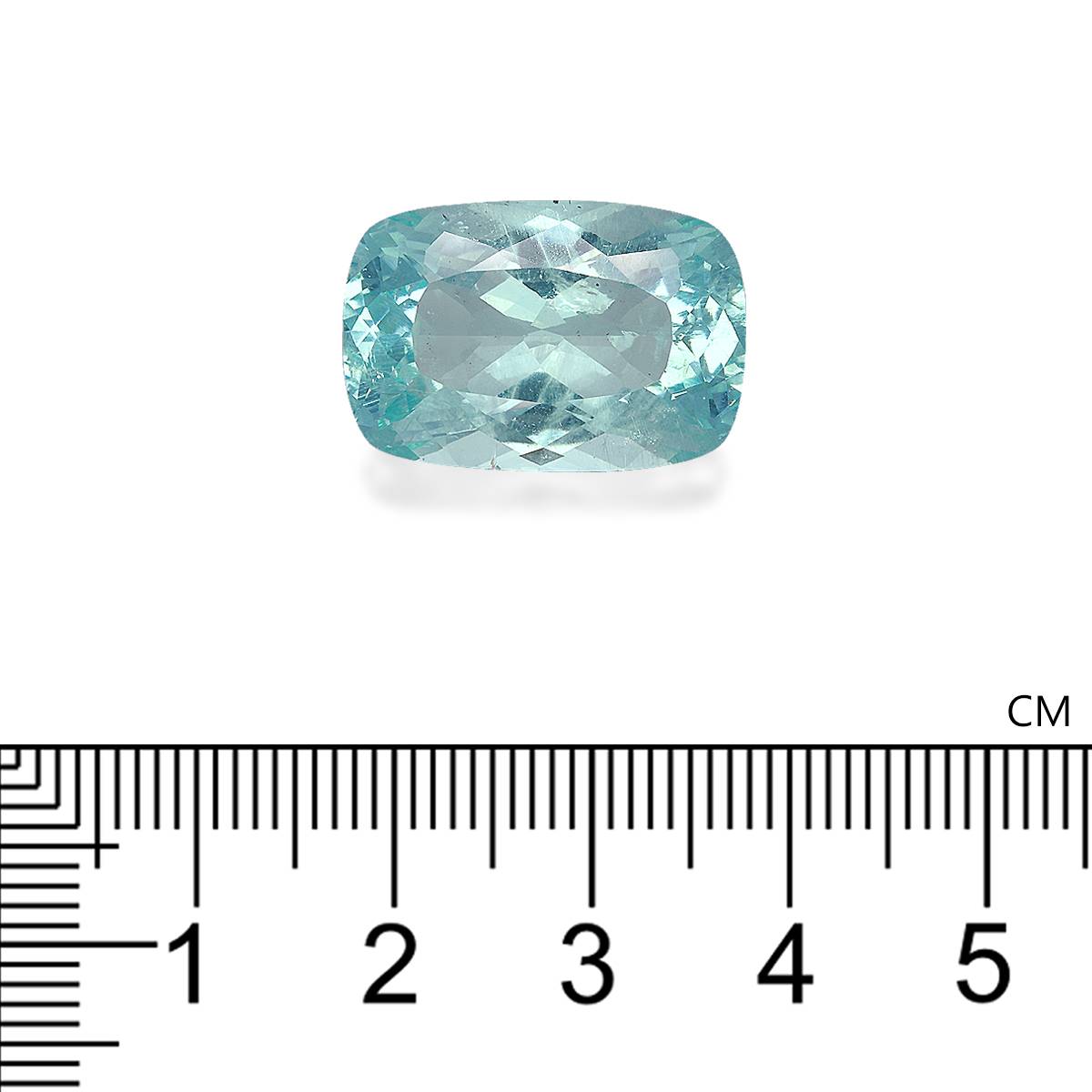 sky blue aquamarine, 16.97ct cushion cut — view 4