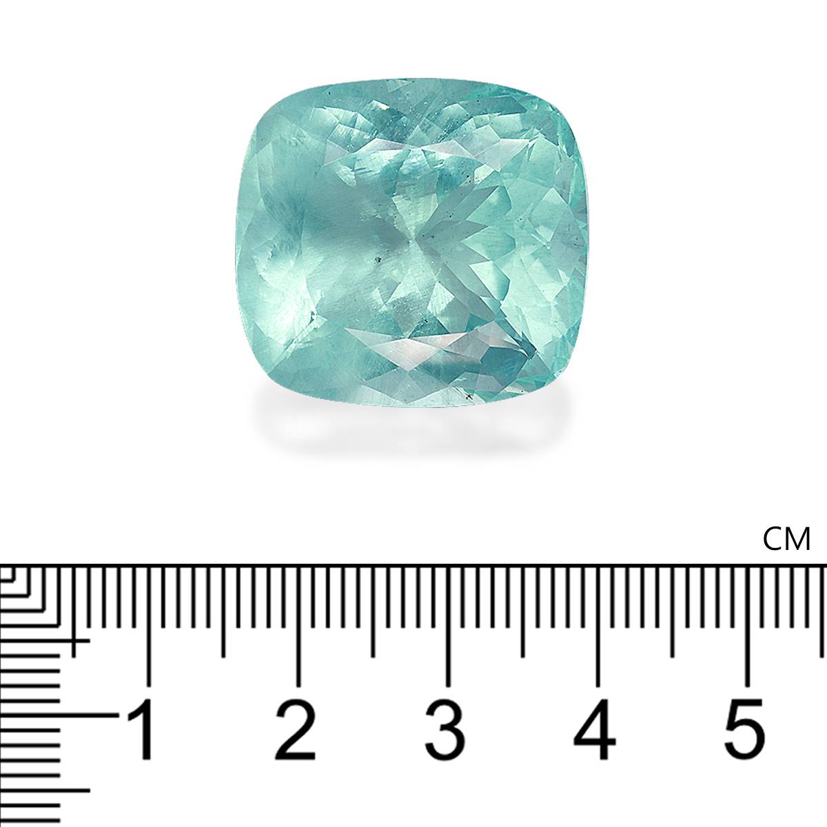 sky blue aquamarine, 48.26ct cushion cut — view 4