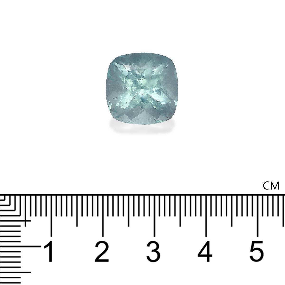 seafoam green aquamarine, 10.72ct cushion cut — view 4