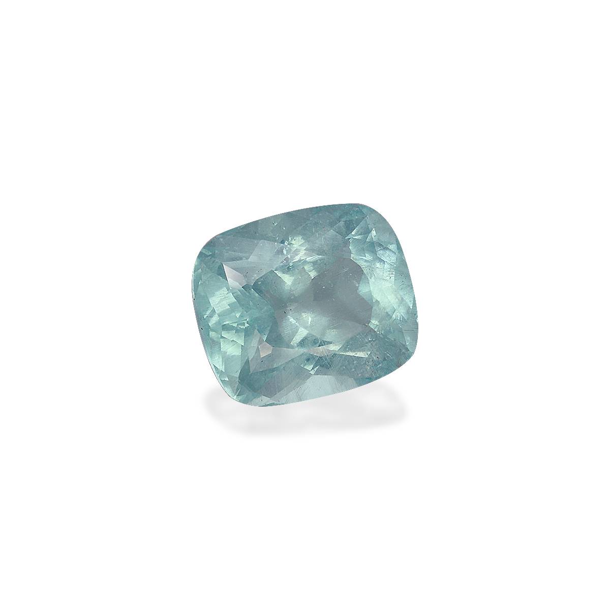 seafoam green aquamarine, 12.98ct cushion cut — view 3