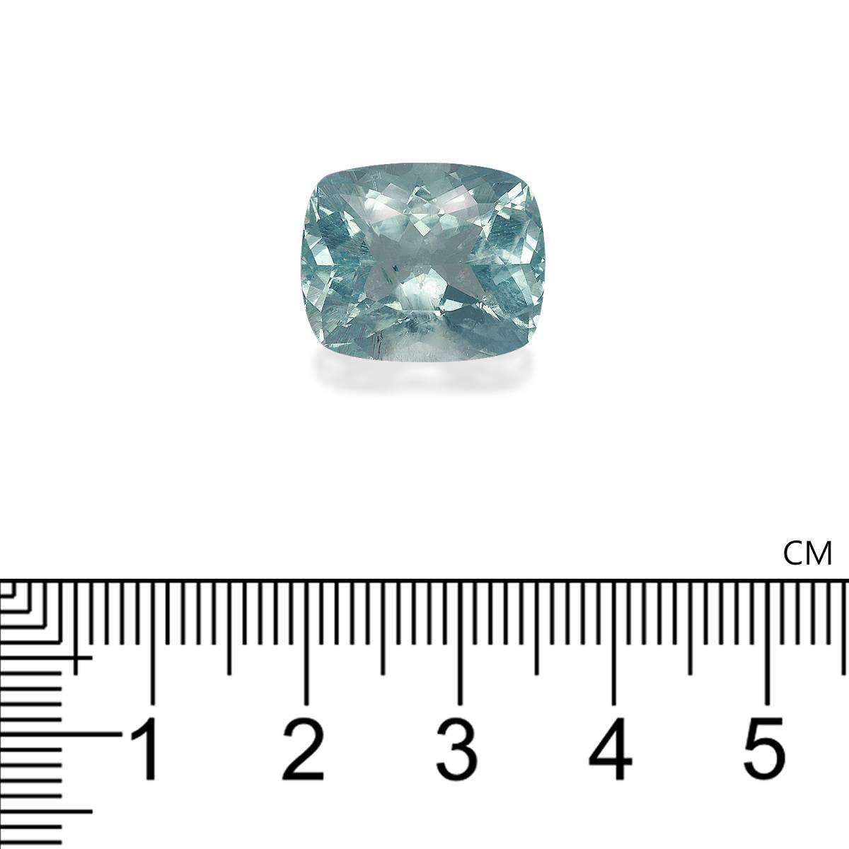 baby blue aquamarine, 12.16ct cushion cut — view 4