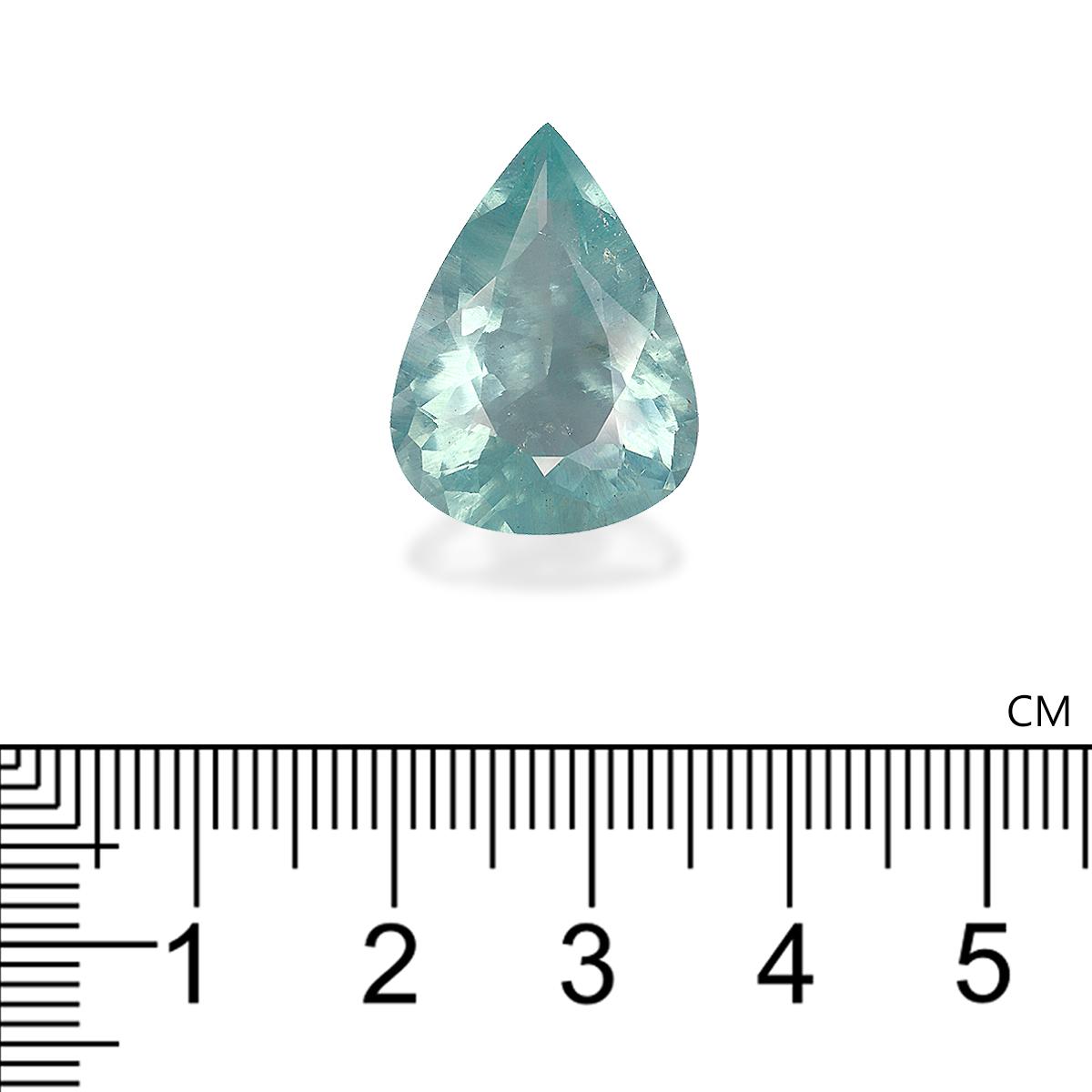 seafoam green aquamarine, 13.13ct pear cut — view 4