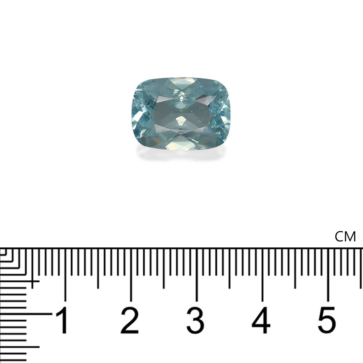 seafoam green aquamarine, 7.38ct cushion cut — view 4