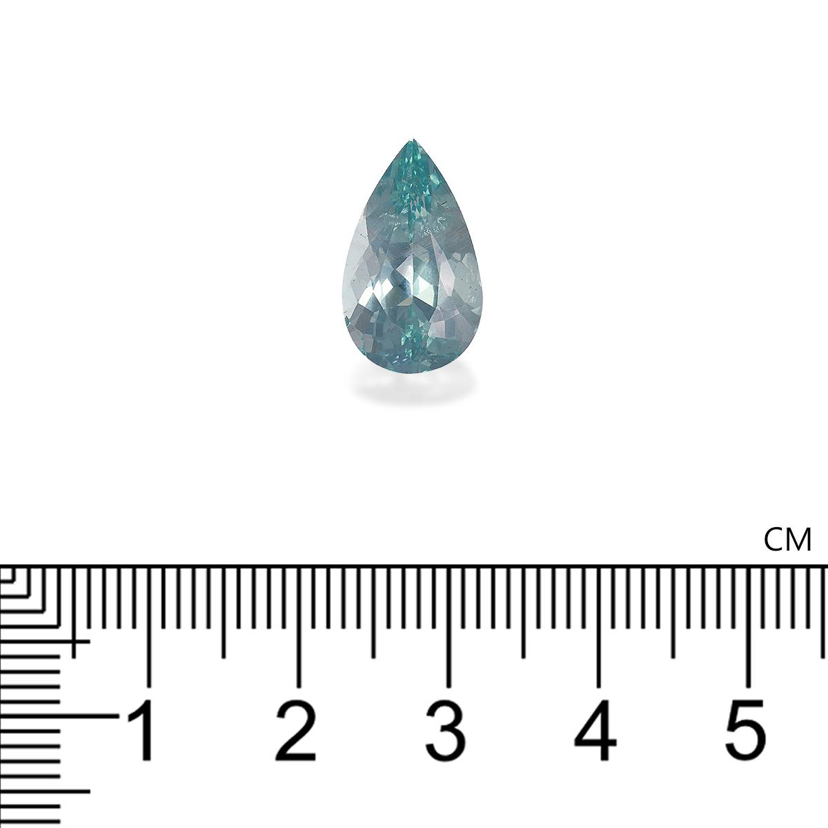 sky blue aquamarine, 4.95ct pear cut — view 4