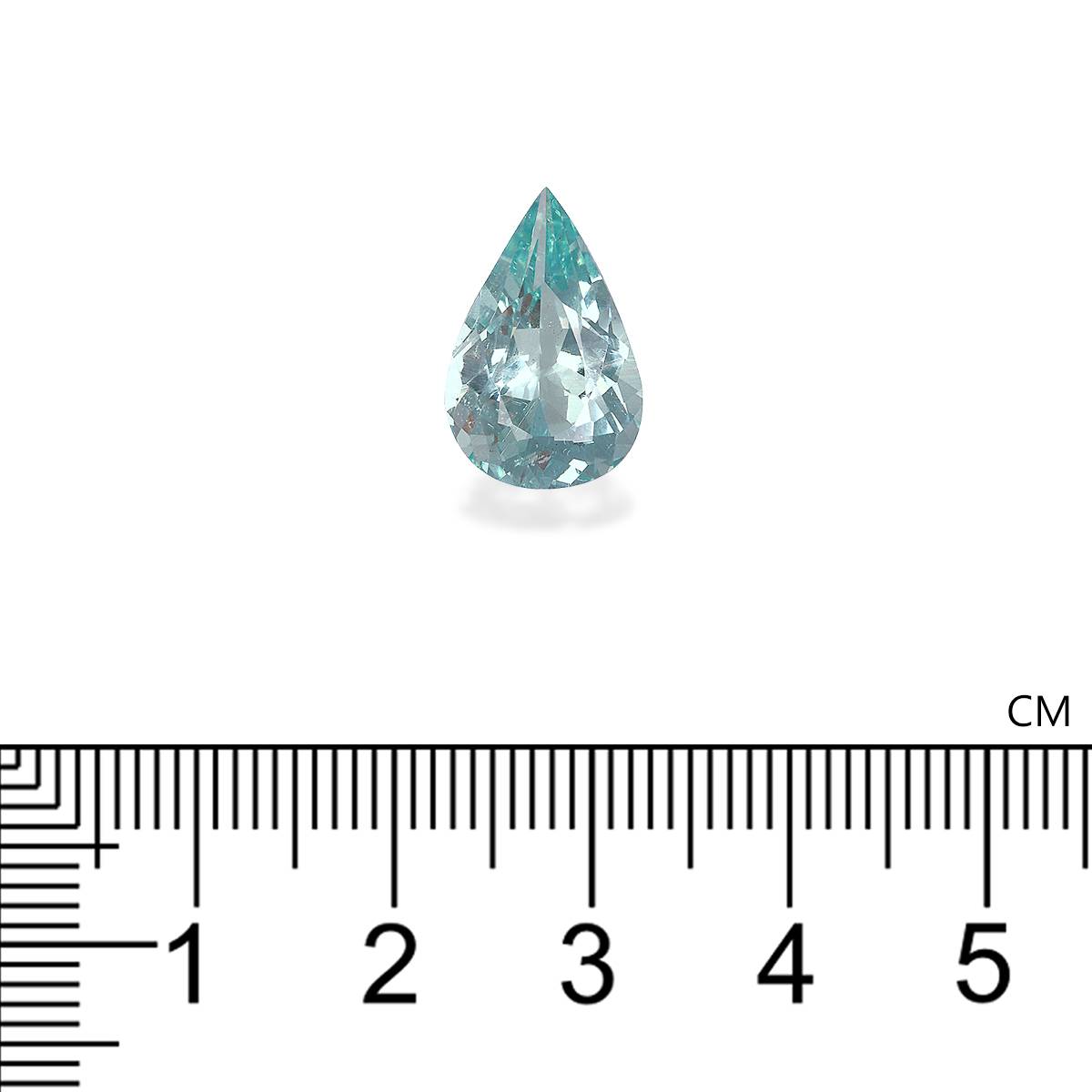 seafoam green aquamarine, 5.1ct pear cut — view 4