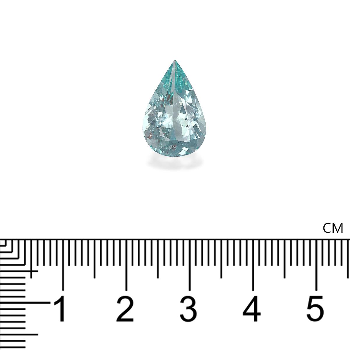 seafoam green aquamarine, 5.1ct pear cut — view 4