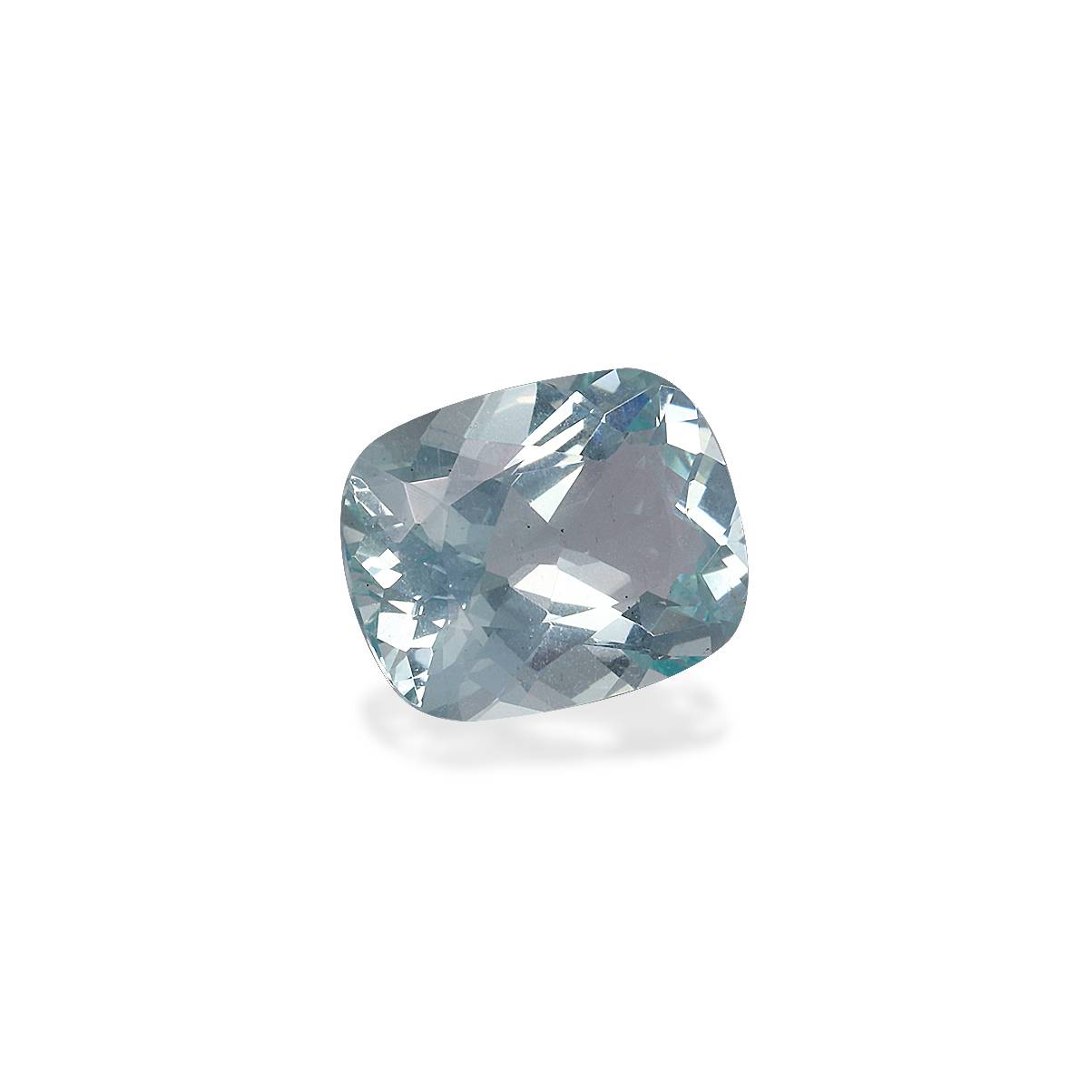 sky blue aquamarine, 3.03ct cushion cut — view 3