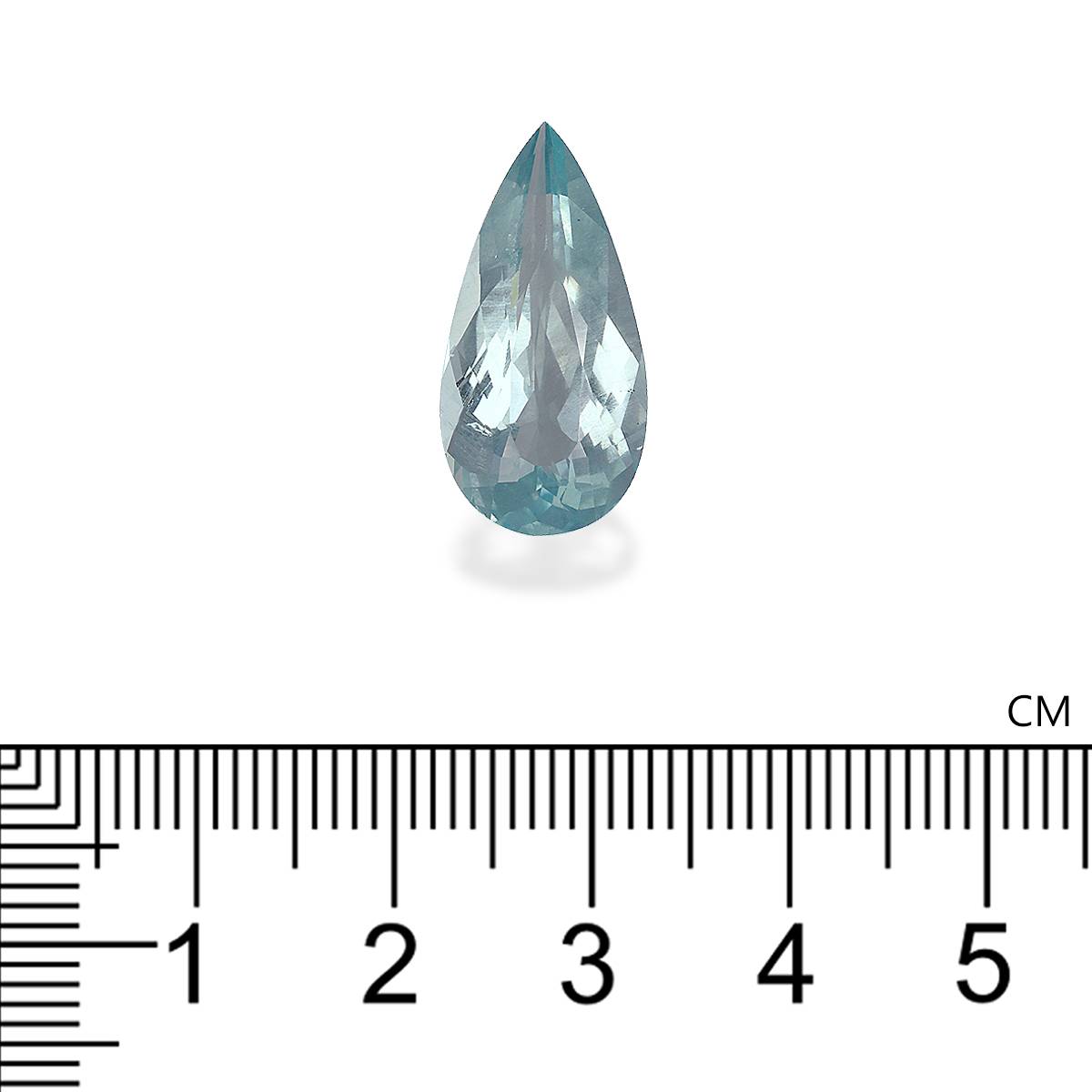 seafoam green aquamarine, 9.04ct pear cut — view 4