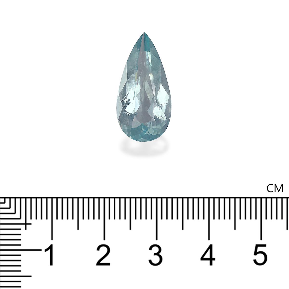 seafoam green aquamarine, 9.04ct pear cut — view 4
