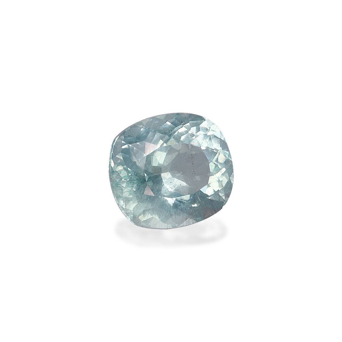 seafoam green aquamarine, 4.55ct cushion cut — view 3