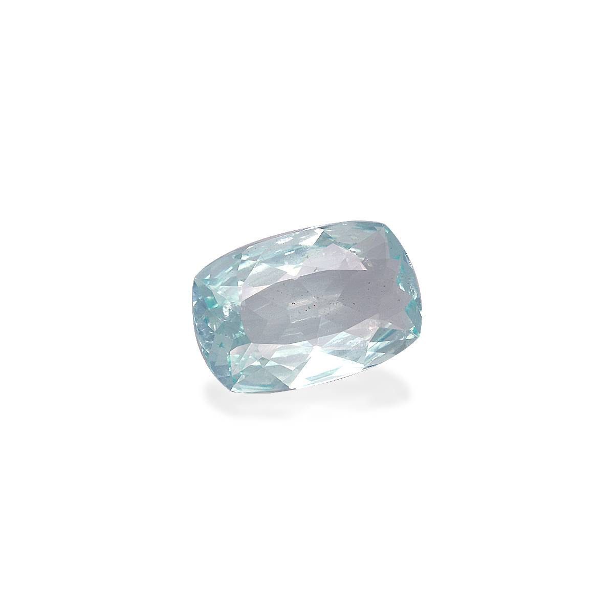 sky blue aquamarine, 3.03ct cushion cut — view 3