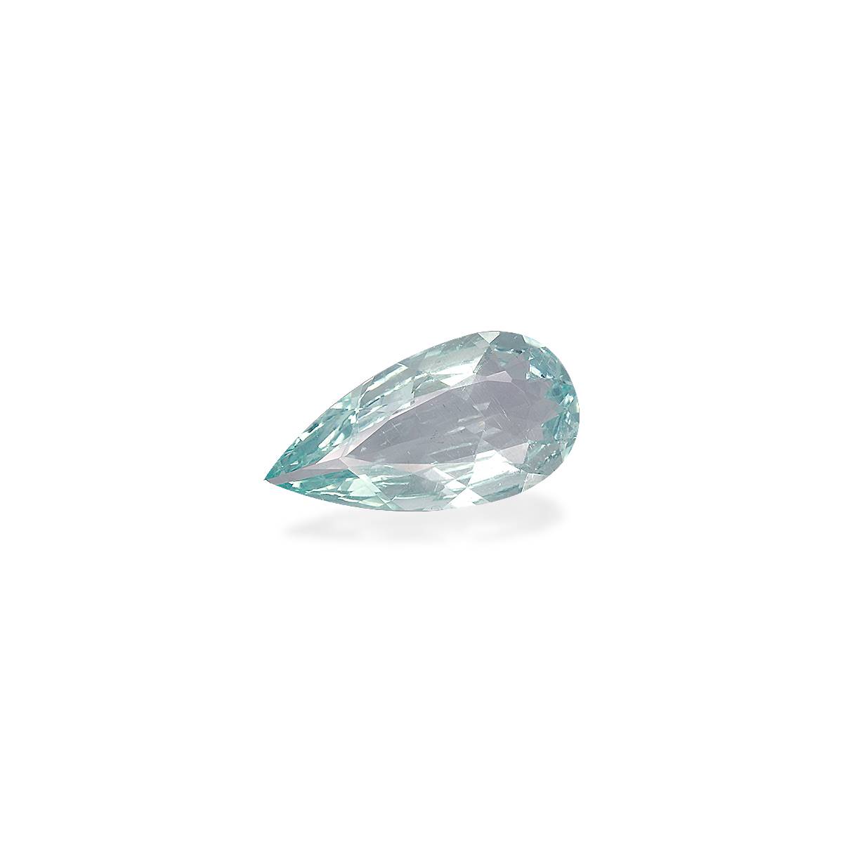 sky blue aquamarine, 3.41ct pear cut — view 3