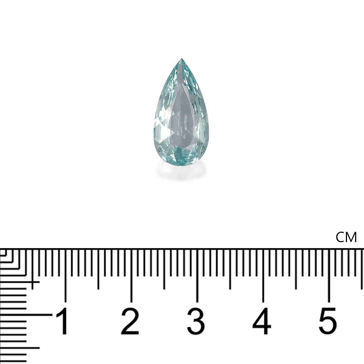 sky blue aquamarine, 3.41ct pear cut — view 4