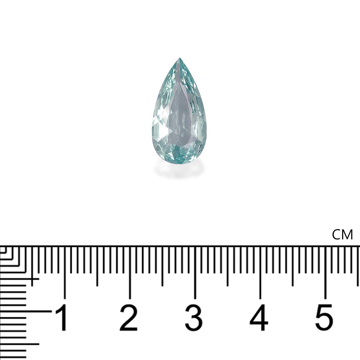 sky blue aquamarine, 3.41ct pear cut — view 4