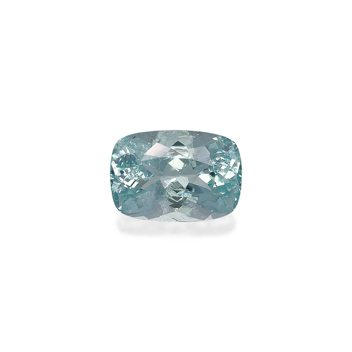 sky blue aquamarine, 5.77ct cushion cut — main view
