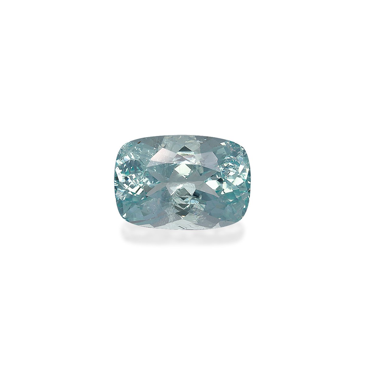 sky blue aquamarine, 5.77ct cushion cut — main view