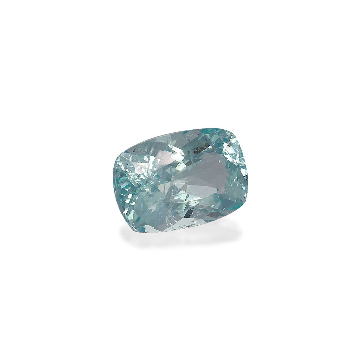 sky blue aquamarine, 5.77ct cushion cut — view 3