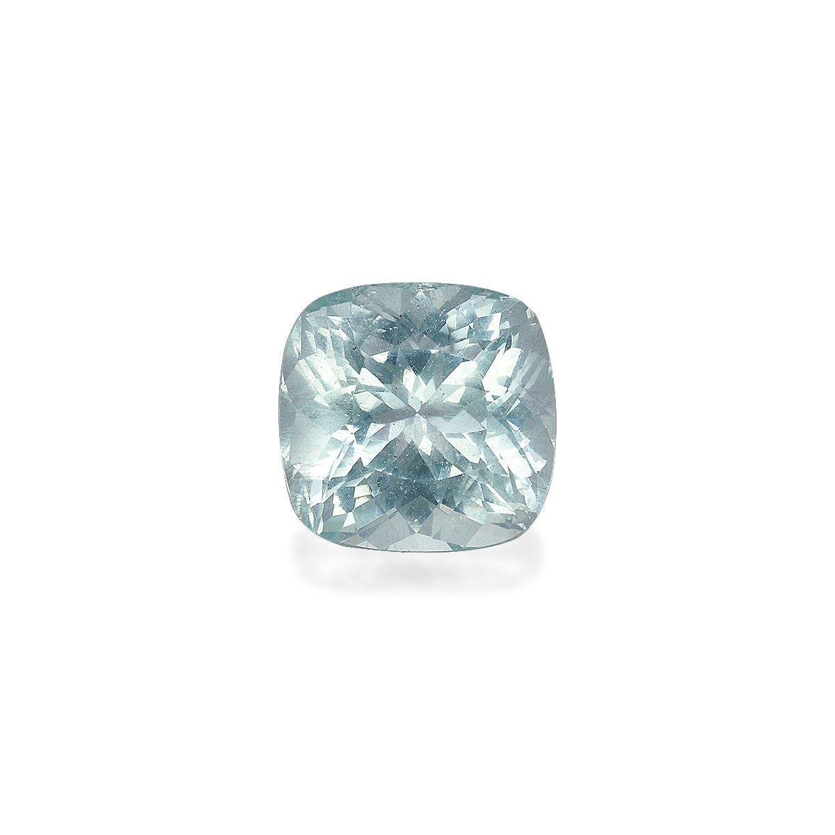 sky blue aquamarine, 3.9ct cushion cut — main view