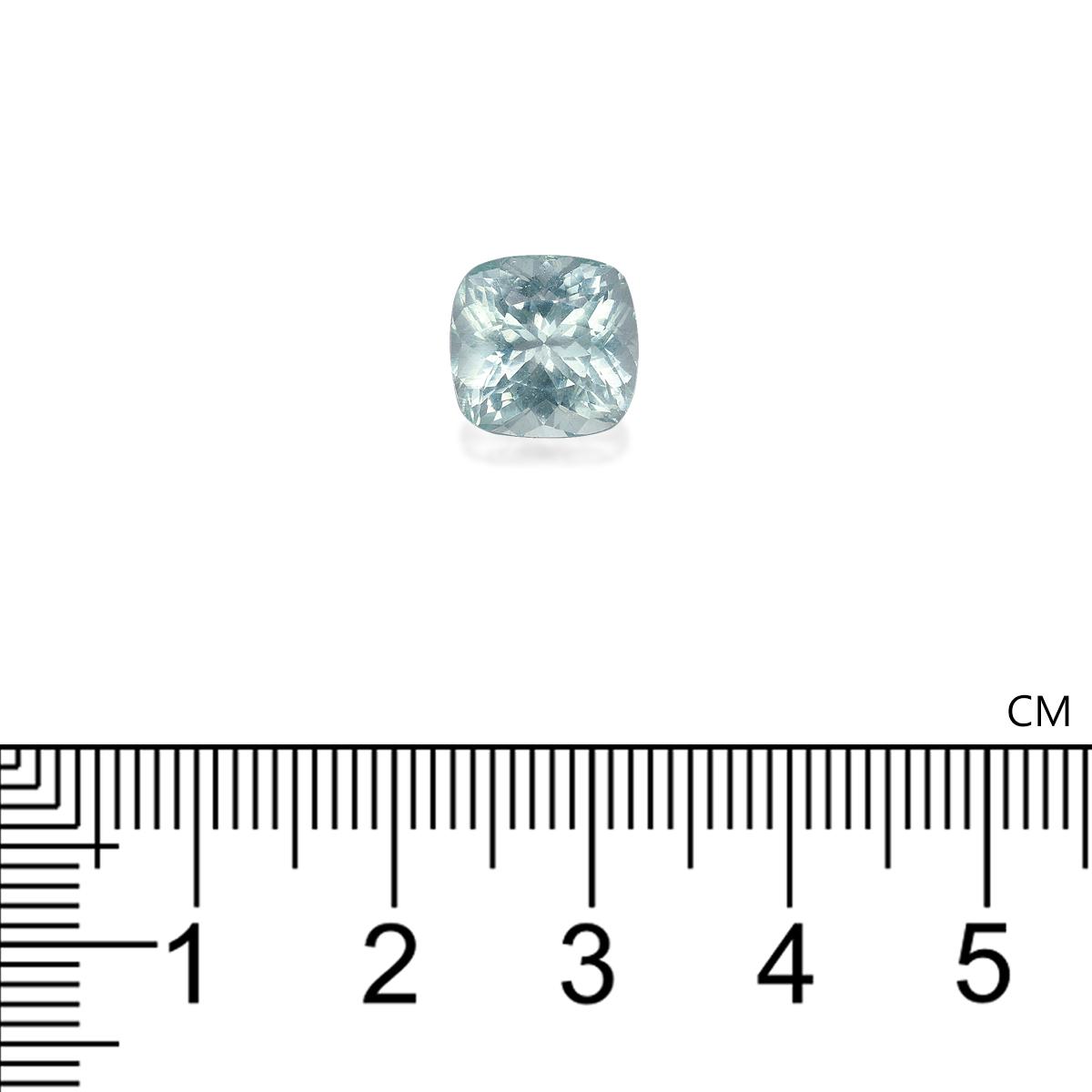 sky blue aquamarine, 3.9ct cushion cut — view 4