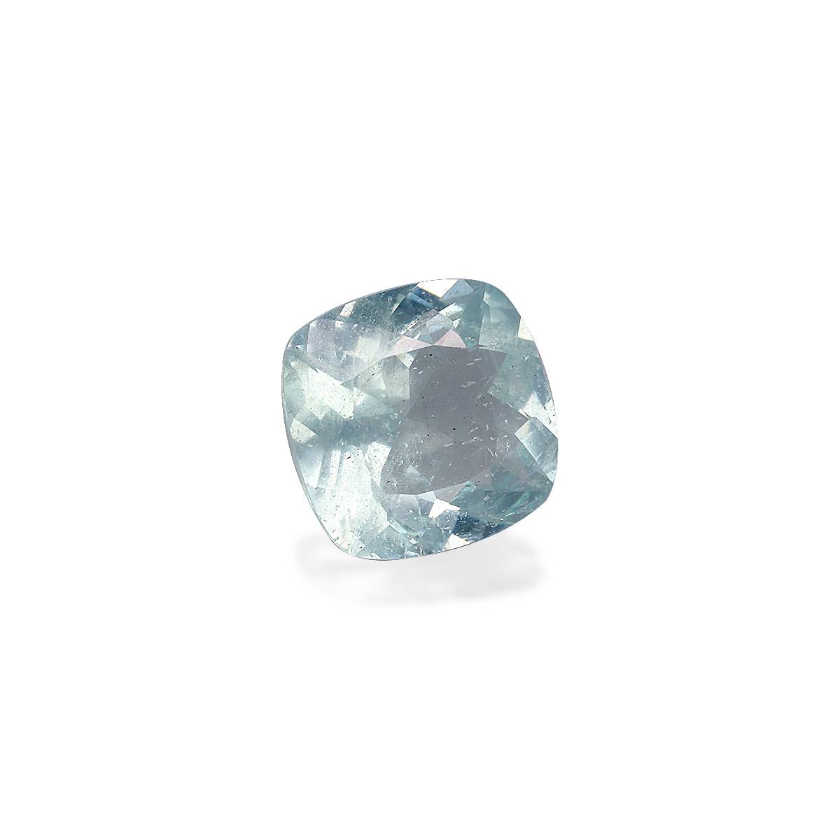 seafoam green aquamarine, 4.39ct cushion cut — view 3