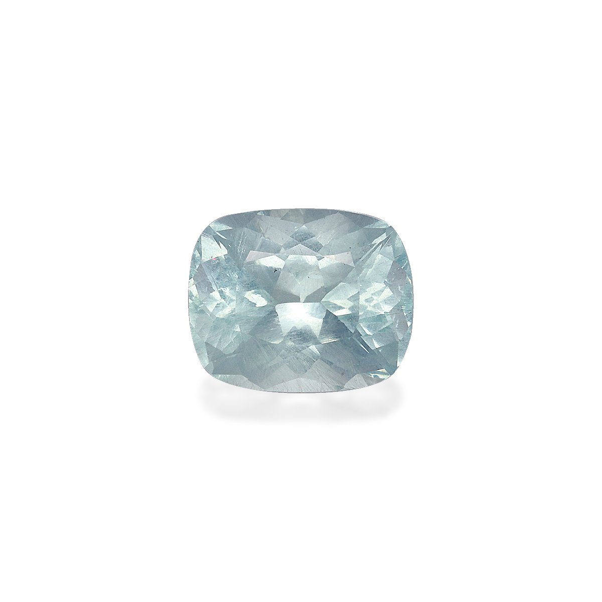 sky blue aquamarine, 4.45ct cushion cut — main view