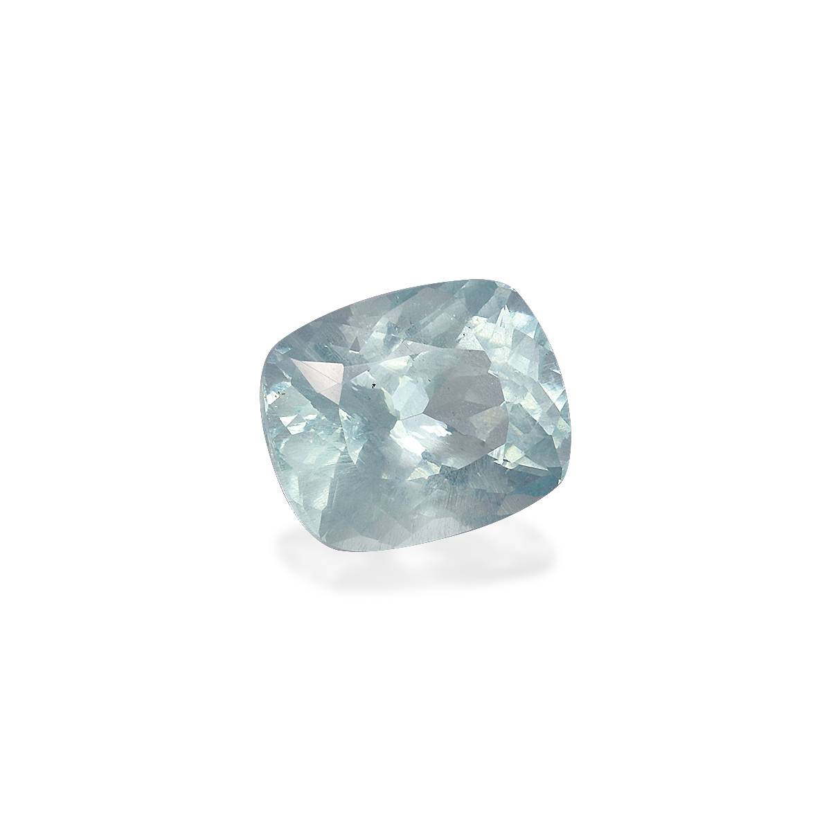 sky blue aquamarine, 4.45ct cushion cut — view 3
