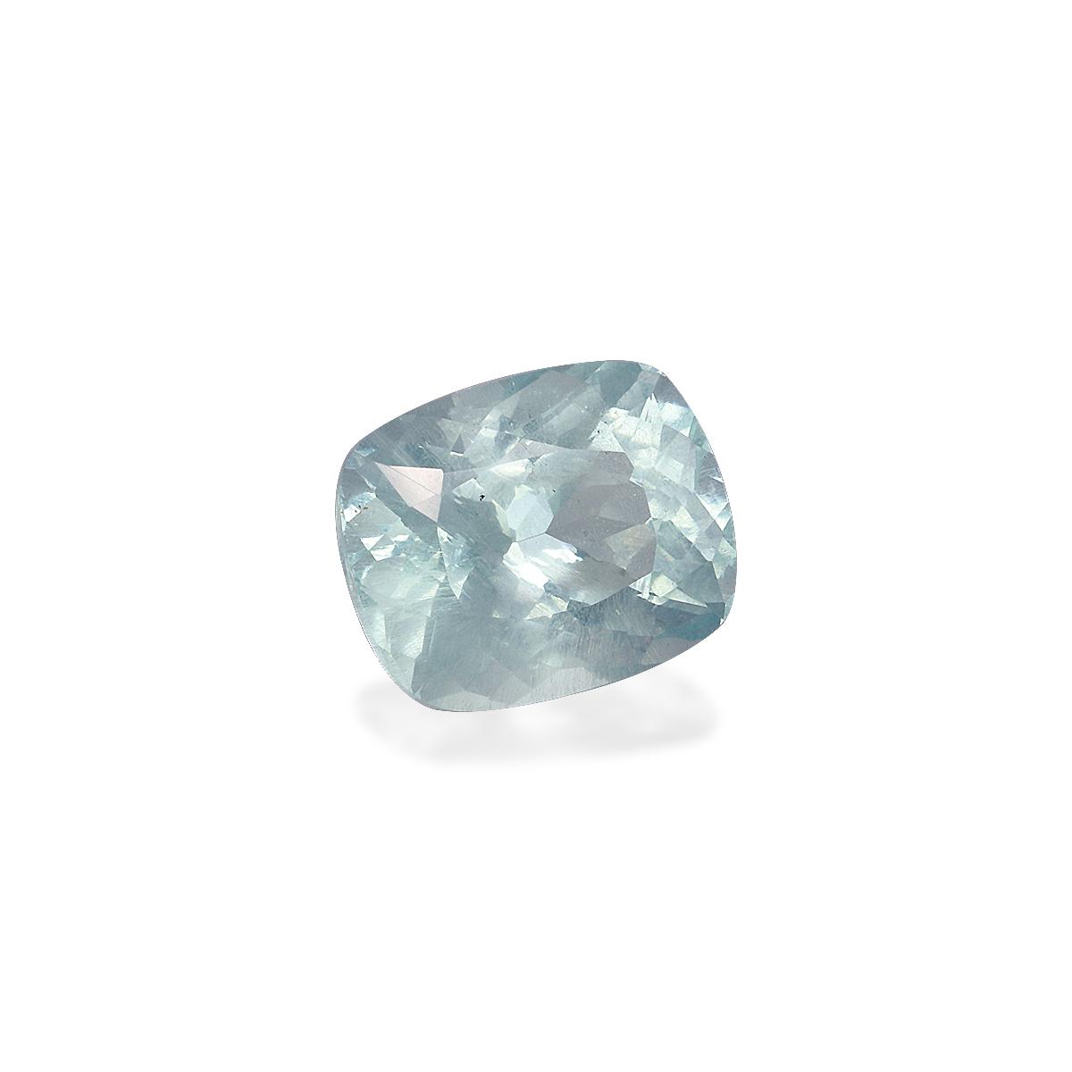 sky blue aquamarine, 4.45ct cushion cut — view 3