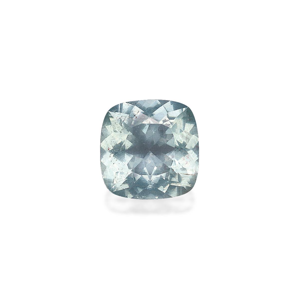 sky blue aquamarine, 4.3ct cushion cut — main view
