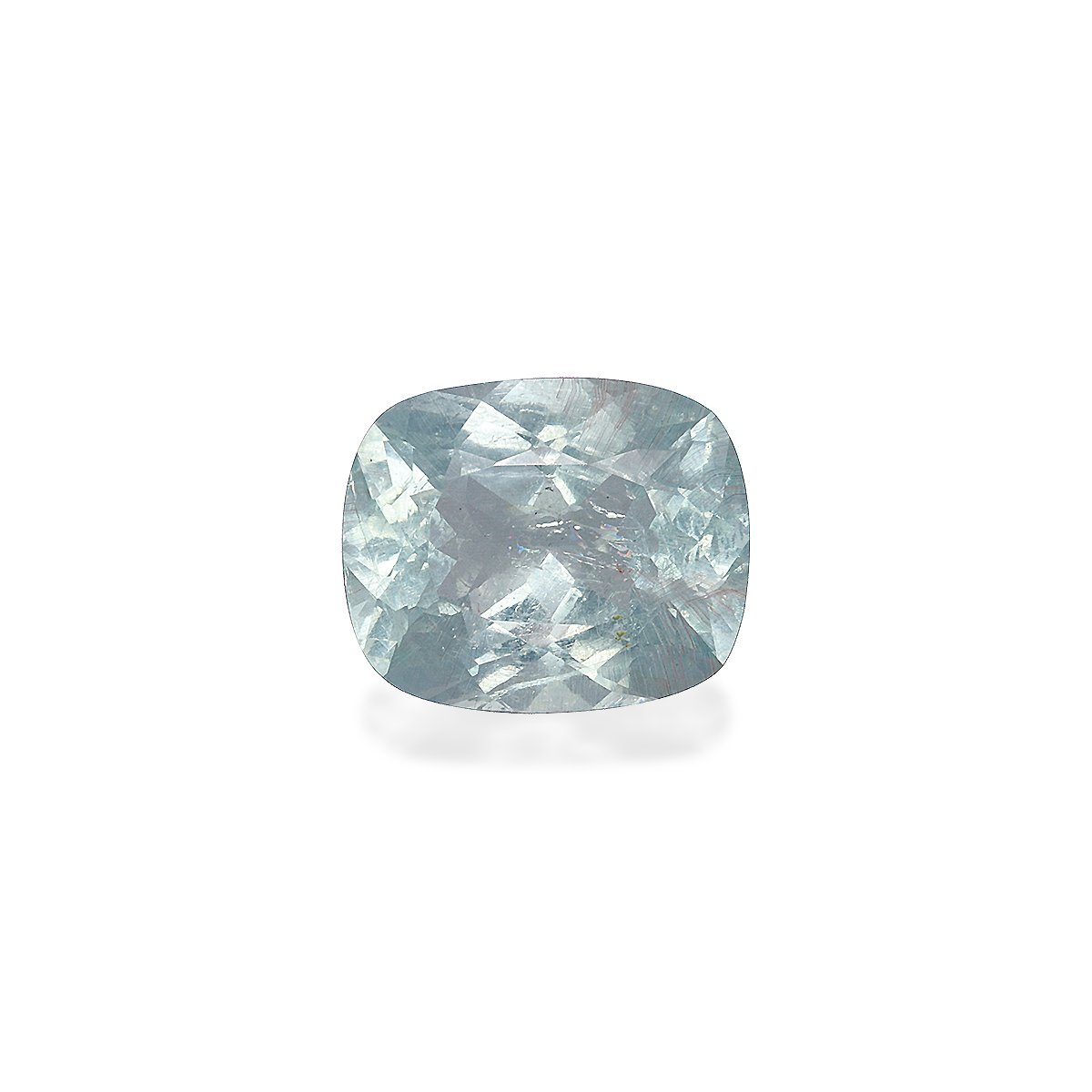sky blue aquamarine, 3.8ct cushion cut — main view