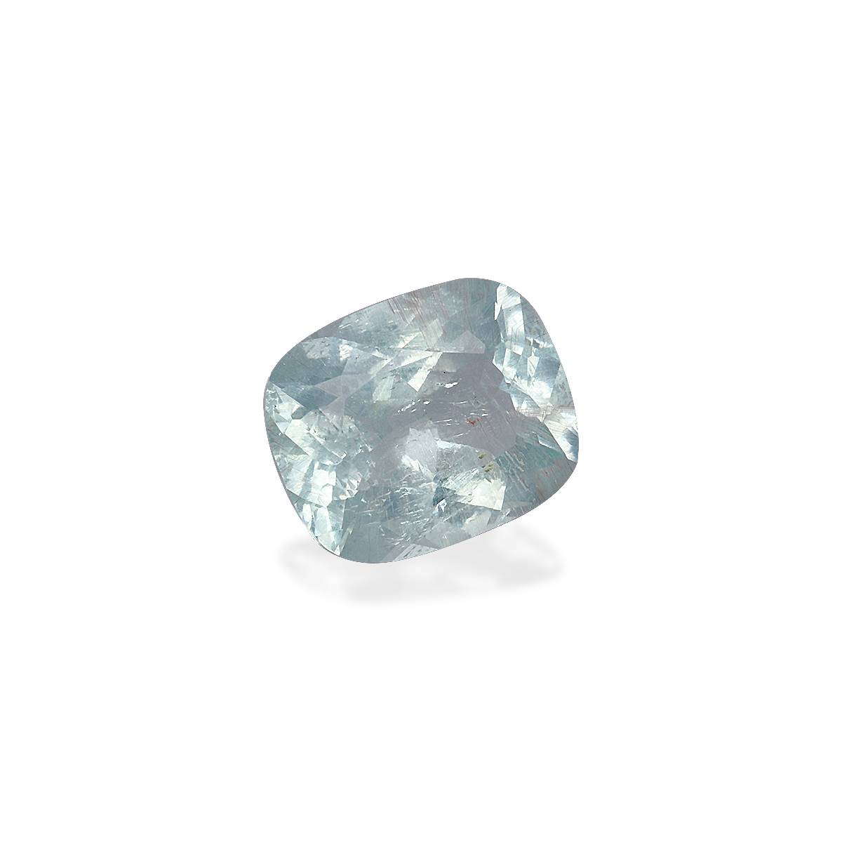 sky blue aquamarine, 3.8ct cushion cut — view 3