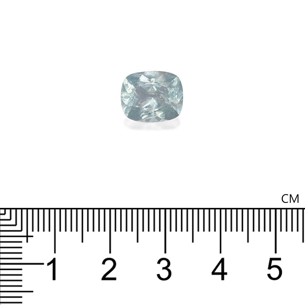 sky blue aquamarine, 3.8ct cushion cut — view 4