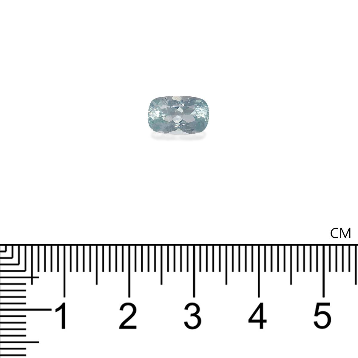 sky blue aquamarine, 2.04ct cushion cut — view 4