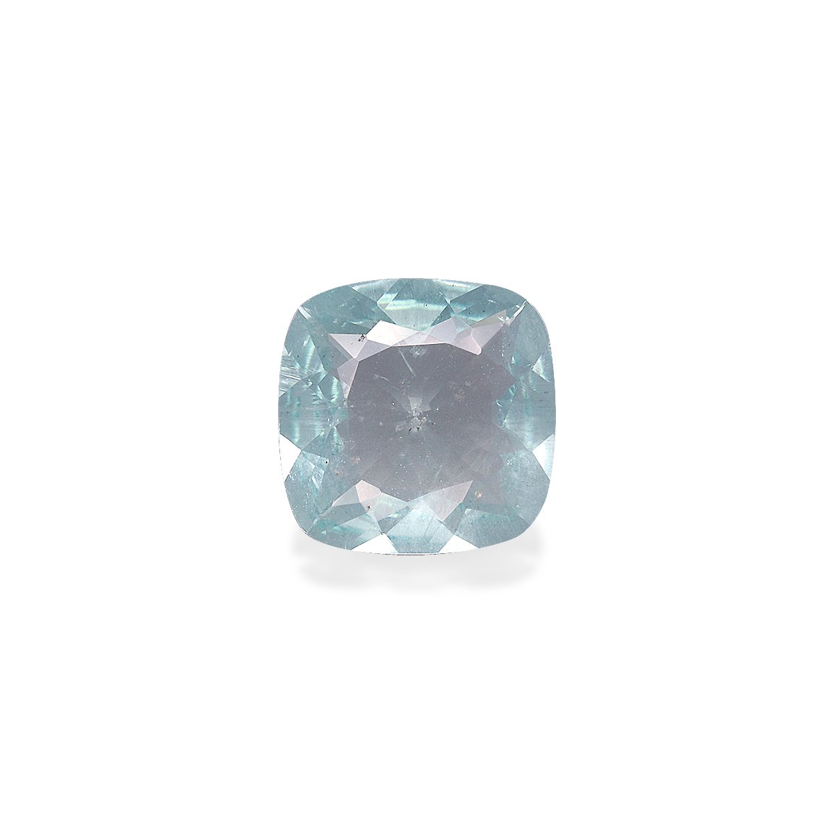 sky blue aquamarine, 3.16ct cushion cut — main view