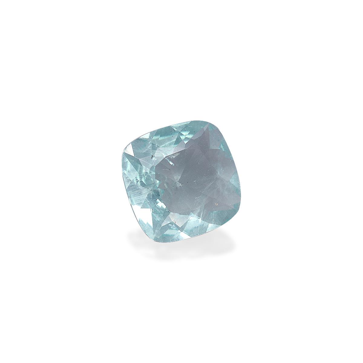 sky blue aquamarine, 3.16ct cushion cut — view 3