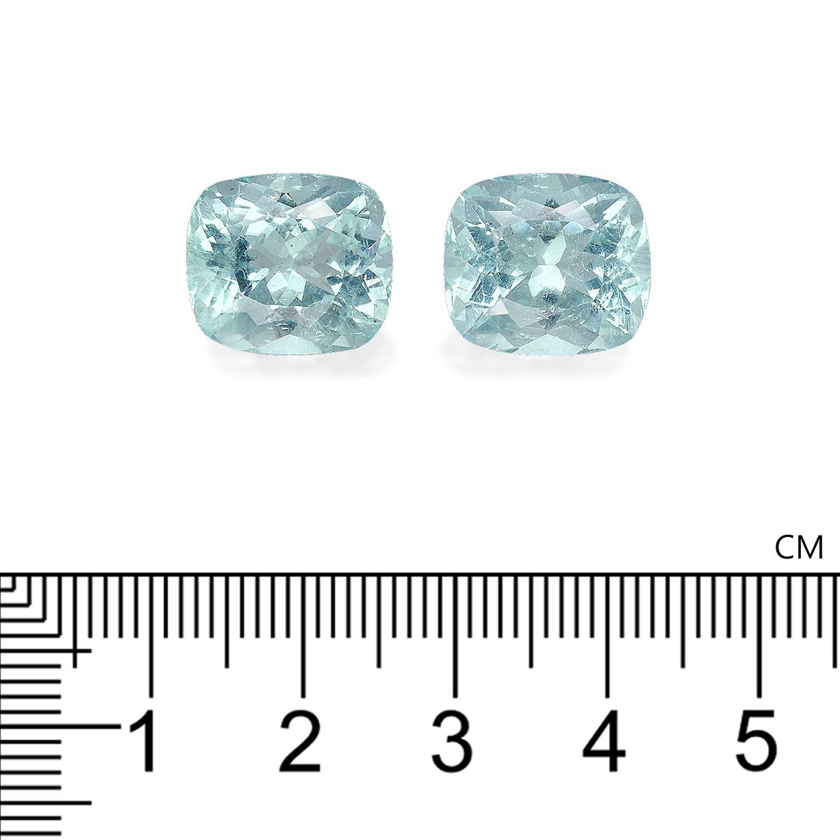 sky blue aquamarine, 16.36ct cushion cut — view 4