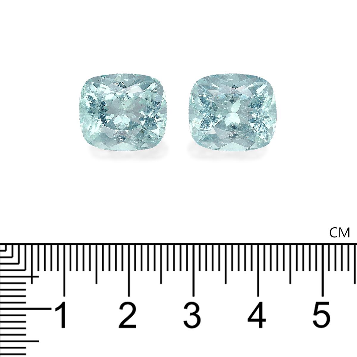 sky blue aquamarine, 16.36ct cushion cut — view 4