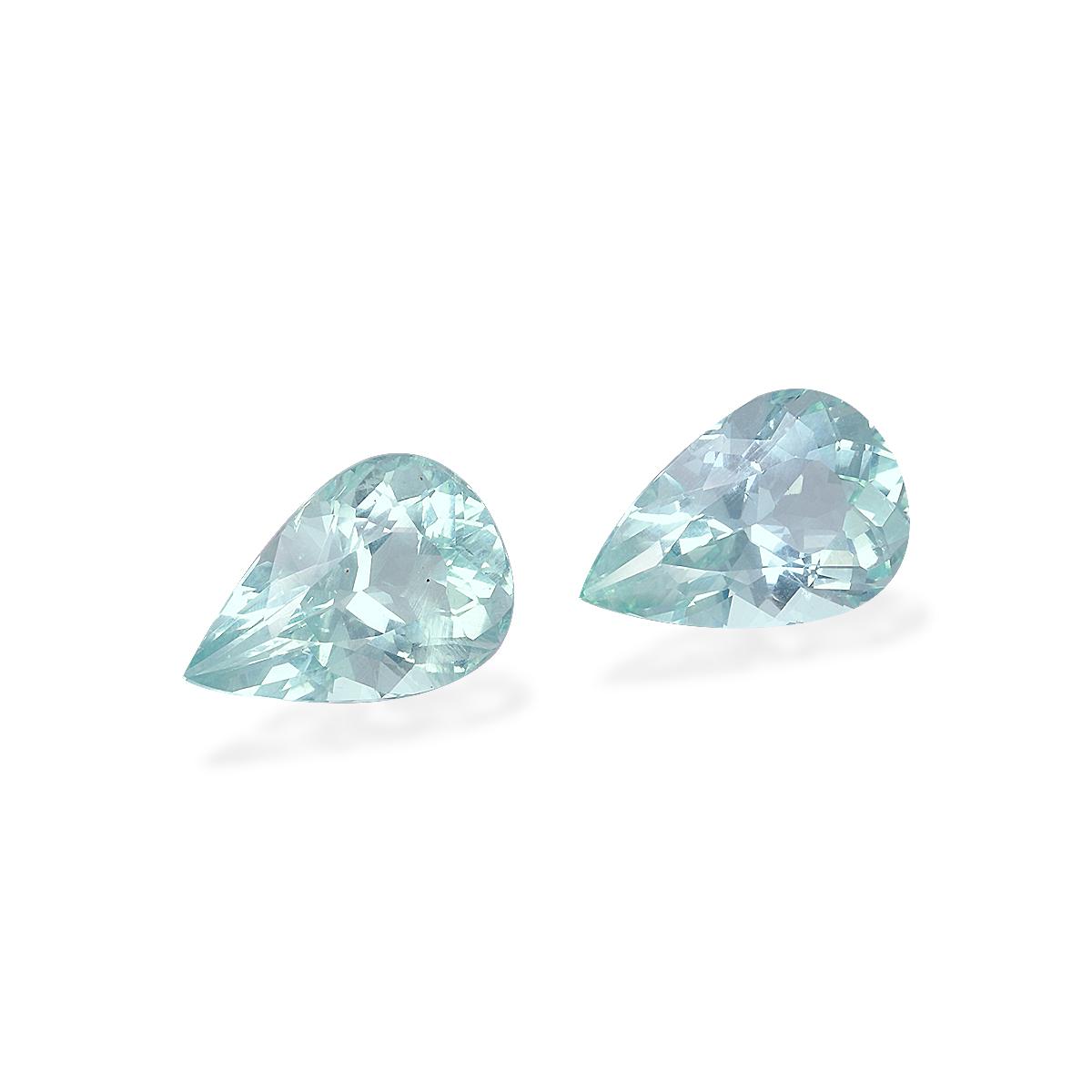seafoam green aquamarine, 9.72ct pear cut — view 3