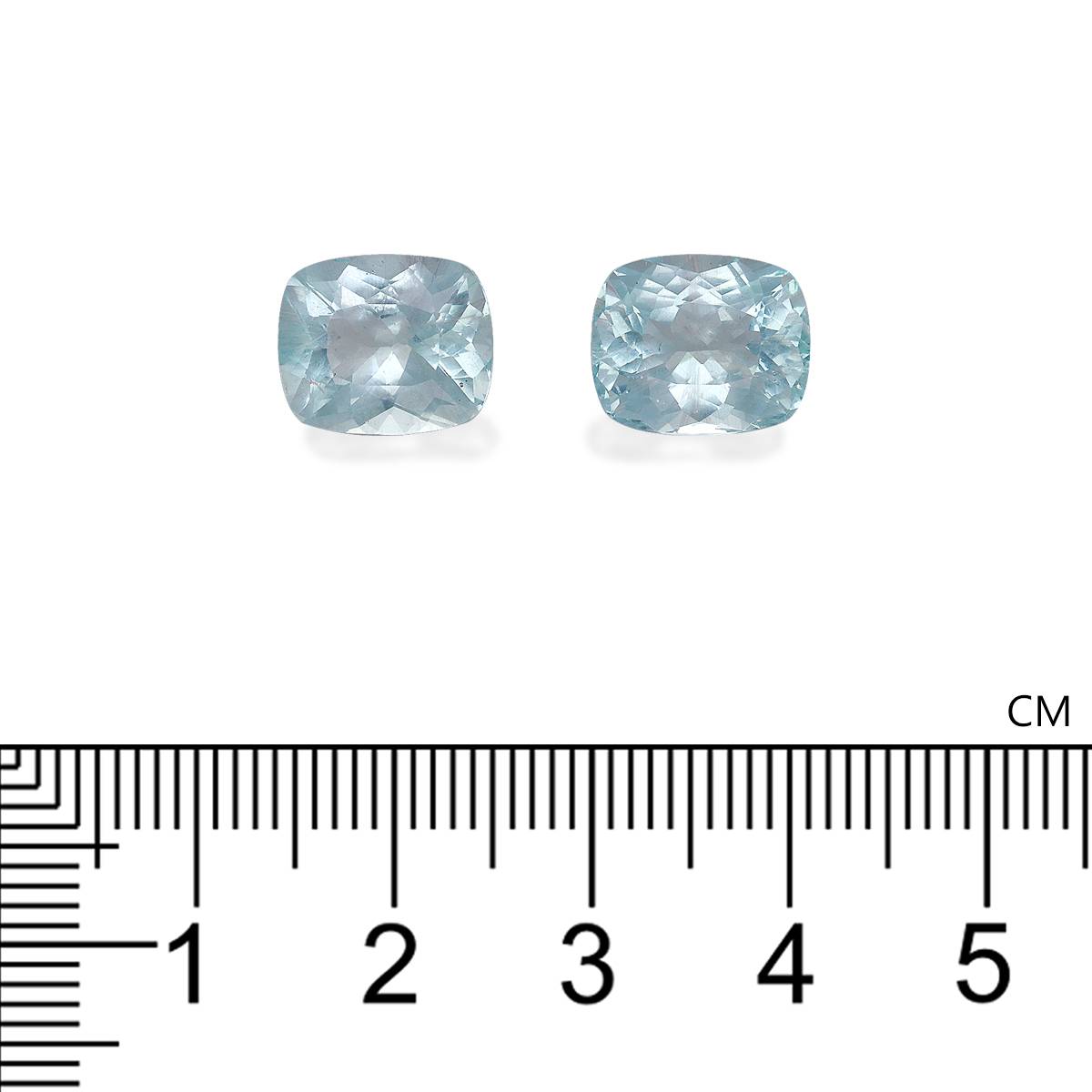 sky blue aquamarine, 8.22ct cushion cut — view 4