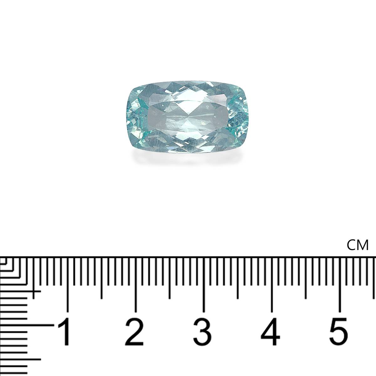 pale green aquamarine, 8.68ct cushion cut — view 4