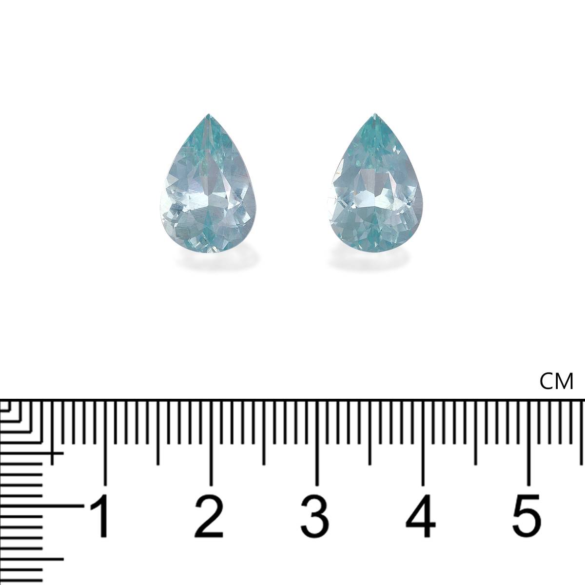 sky blue aquamarine, 7.39ct pear cut — view 4