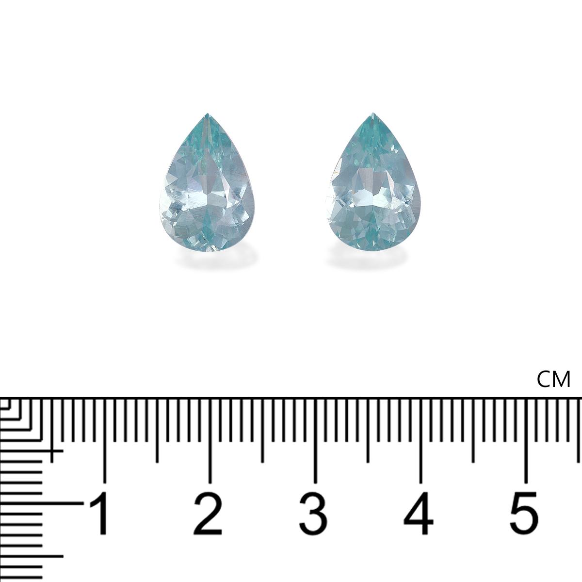 sky blue aquamarine, 7.39ct pear cut — view 4