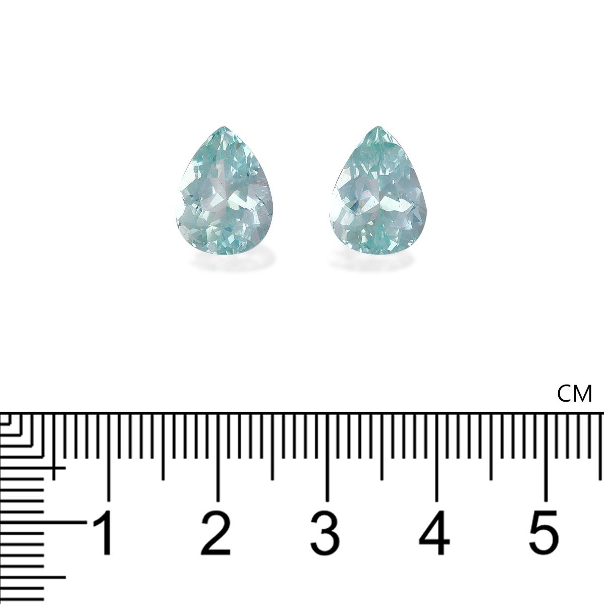 sky blue aquamarine, 7.29ct pear cut — view 4
