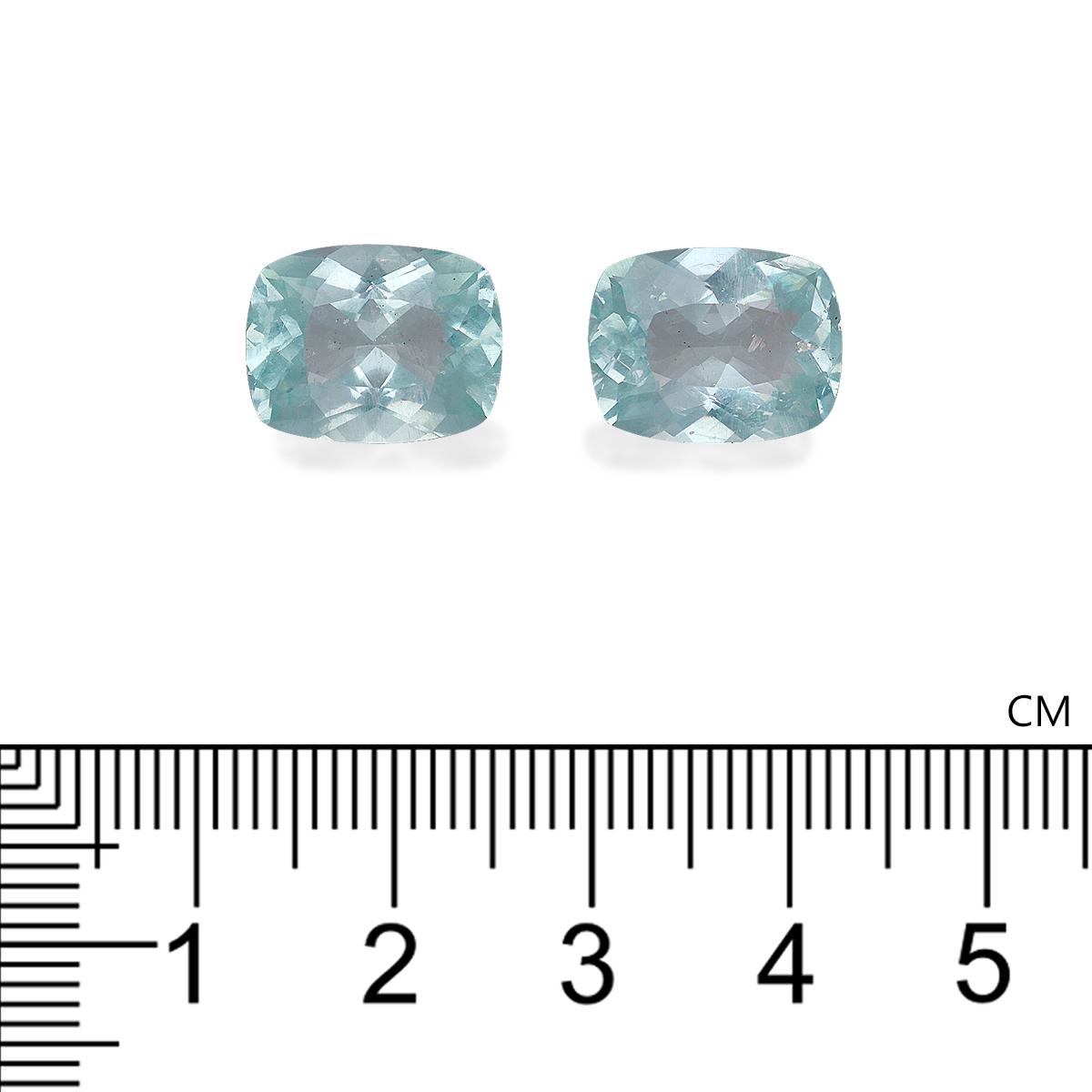sky blue aquamarine, 10.21ct cushion cut — view 4