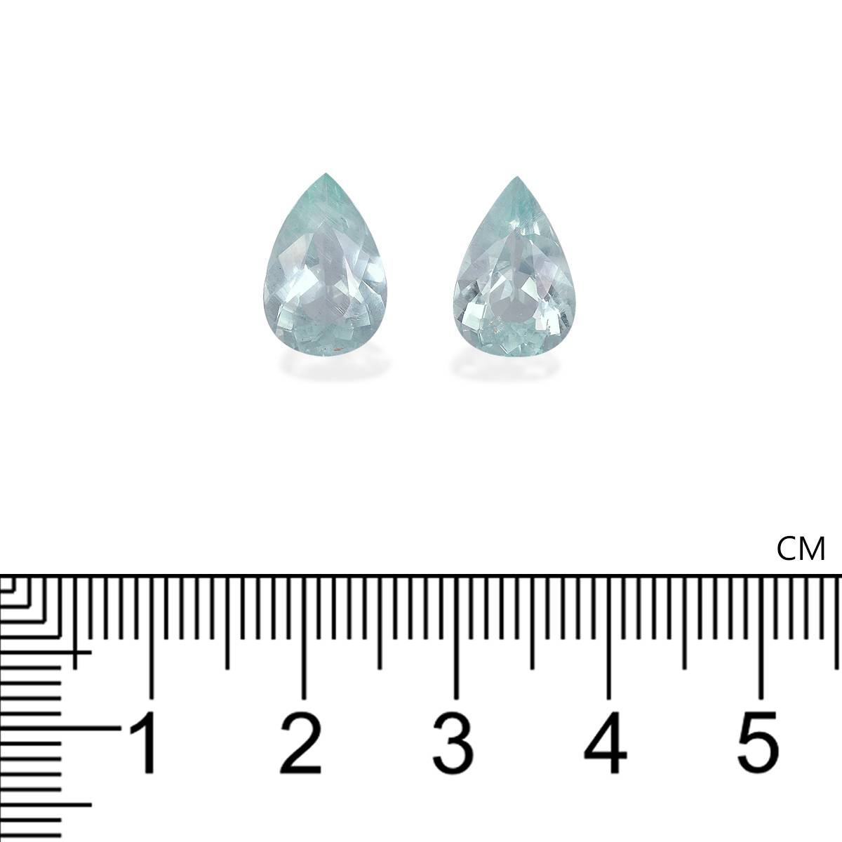 seafoam green aquamarine, 5.1ct pear cut — view 4