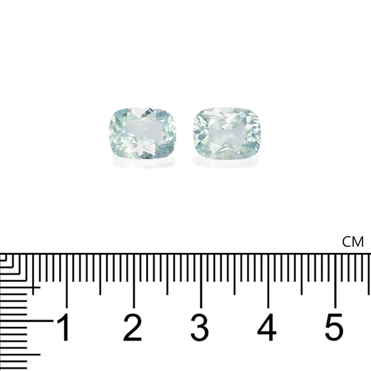seafoam green aquamarine, 4.48ct cushion cut — view 4