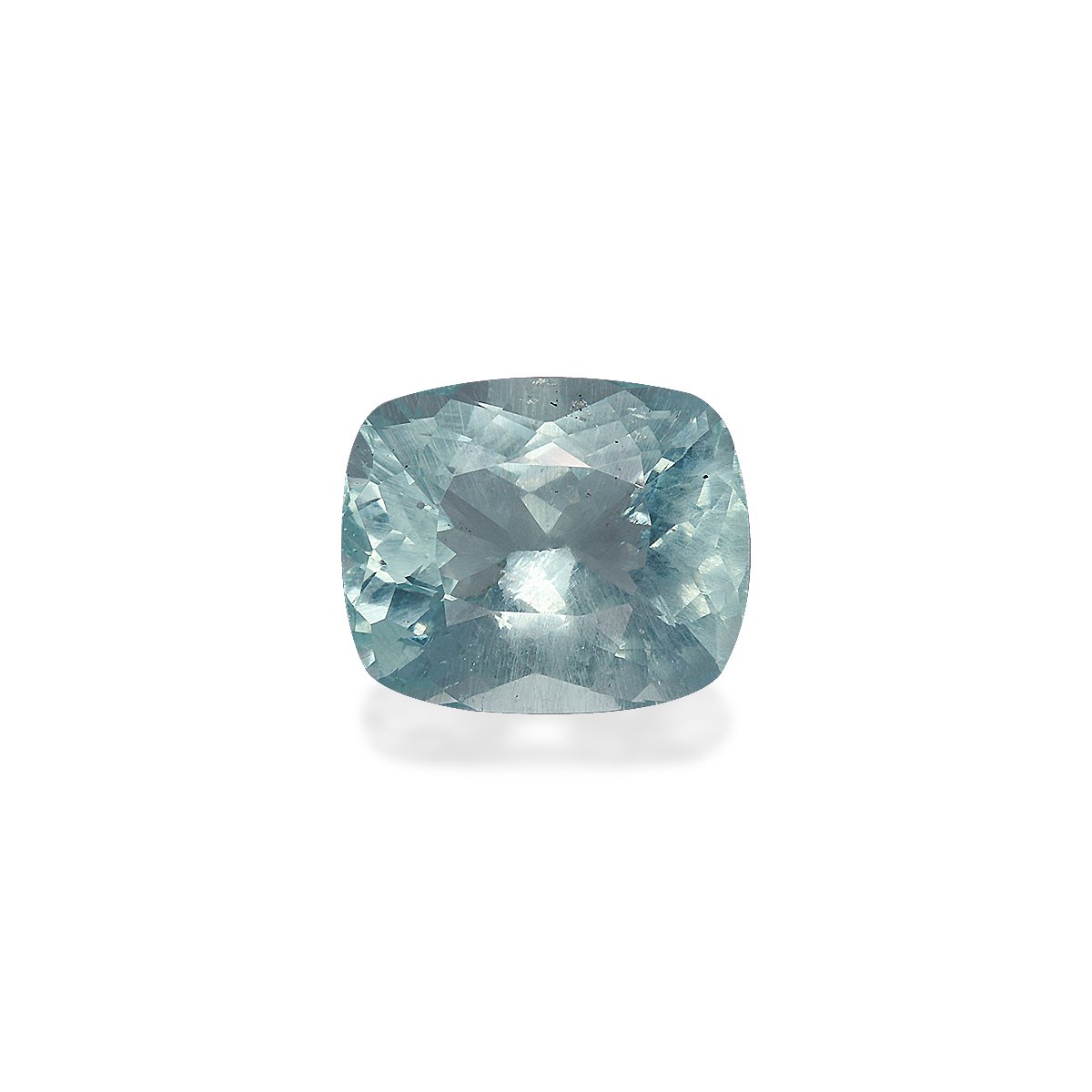 seafoam green aquamarine, 6.6ct cushion cut — main view